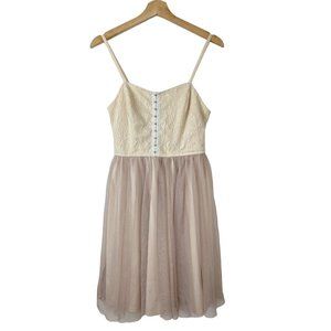 Xhilaration Spaghetti Strap Lace & Tulle Dress Size Medium